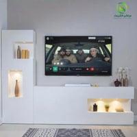 طاولة جدارية للتلفاز مضيئة فيبر