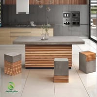 جلسة مودرن للديكور الخارجي والداخلي مع طاولة ومجمو...