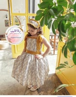 فستان ذهبي قطن