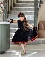 فستان مخمل اسود