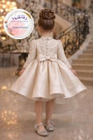 فستان مطرز فخم بيج