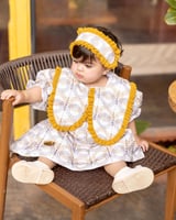 فستان ناعم انيق ذهبي قطن