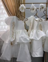 فستان انيق مع لولو ووشاح تطريز متوفر بجميع الالوان...