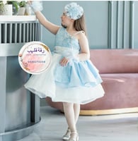 فستان سماوي مطرز