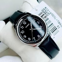 كاسيو انالوج جلد ميناء اسود