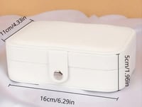 صندوق منظم مجوهرات فاخر للسفر من طبقتين، بحجم اكبر...