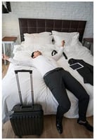 طقم غطاء سرير فندقي استعمال مرة واحدة.( مزدوج)