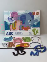 لغز مغناطيسي بأشكال حيوانات وأحرف