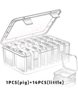 صندوق شفاف لتخزين الخواتم عبارة عن صندوق كبير و 14...
