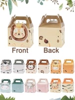 توزيعات حيوانات الغابة على شكل صناديق 9 قطع