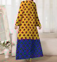 جلابيات رمضانية بأكمام طويلة للنساء بطبعة زهور