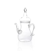 دلة قهوة زجاجية شفافه