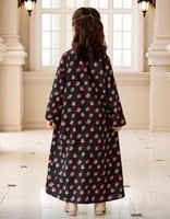 جلابية بناتي بطرز على الصدر بأكمام طويلة بياقة على...