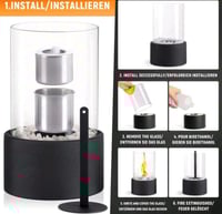 موقد طاولة أسود