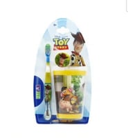 فاب لاب فرشاة الأسنان للأطفال مع كوب صحي اصفر