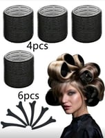 لفافات لف الشعر 4 قطع + 6 مشابك