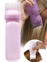 قارورة بلاستيك مقوى بمشط و بمقياس للعناية بالشعر