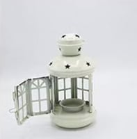 فانوس أبيض رمضاني معدني