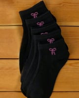 جوارب نسائية قصيرة مزينة برسومات فيونكة