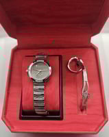 طقم ساعة نسائية مع سوار وخاتم