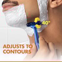 طقم شفرات حلاقة بلو 3 كومفورت من 8 قطع أزرق / فضي