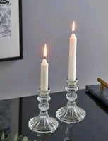 قاعدة شمعة زجاجية شفافة