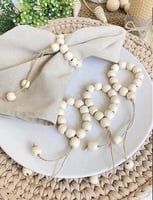 2 خواتم خشبية لمناديل المائدة