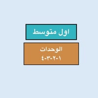 اول متوسط الوحدة ١+٢+٣+٤