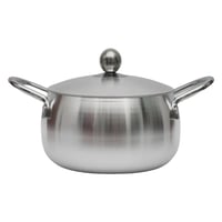 طقم قدور ألمنيوم كروي بمقابض معدنية 5 قطع