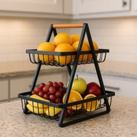 سلة فاكهة من طبقتين