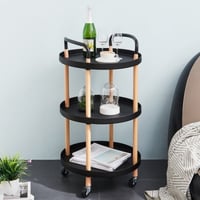 طاولة ضيافة 3 أدوار أسود