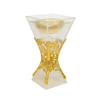 مبخرة اكريليك شفافة ذهبية مقاس 20سم رقم 0217673