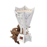 مبخرة كهربائية فضية معدنية نقش نخلة