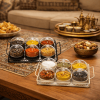 طقم مكسرات اكريليك بقاعدة معدنية