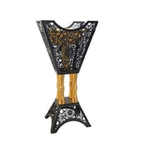مبخرة معدن أسود ذهبي مقاس 24 سم رقم 0217163
