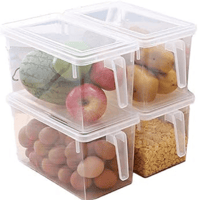 6 صناديق تخزين الطعام مع الأغطية