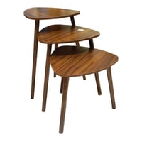 طقم طاولات شاي فاخرة لون بني