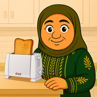 محمصة شريحتين توست 650 واط من DLC