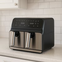 قلاية هوائية كهربائية رقمية مزدوجة قوة 1600 واط سع...