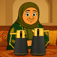 طقم ترامس شاي وقهوة أسود مذهب من رويال كاميل