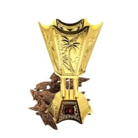 مبخرة كهربائية ذهبية معدنية نقش نخلة