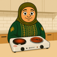 موقد سطحي كهربائي ثنائي حجري وحلزوني من REFURA قوة...