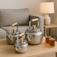 طقم 3 أباريق شاي ستانلس ستيل من Ipasa رقم 0218114