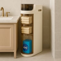 منظم عصري للحمام مع أدراج تخزين