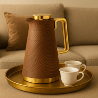 ترمس شاي خشبي مذهب من الأسطورة