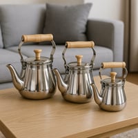 طقم 3 أباريق شاي ستانلس ستيل من Ipasa رقم 0218120