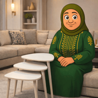 طقم طاولات شاي فاخرة لون سكري