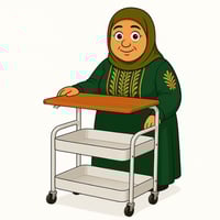 وحدة رفوف متحركة بسطح خشبي من اكسترا