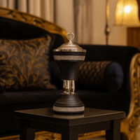 مبخرة معدن أسود بفصوص كريستال مقاس 20 سم رقم 02181...