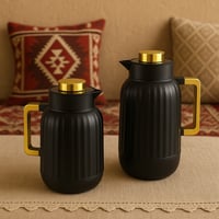 طقم ترامس شاي وقهوة أسود من بيتروس